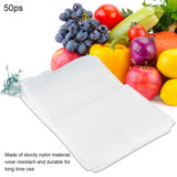 50pcs Plant Fruit Protection Bags Drawstring Mesh Bag Against Insect Pest Garden Tools 30*20cm V1294-YM0901-JY14160-02
