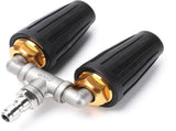 Dual Turbo Nozzle Pressure Washer, 360&deg Rotating Turbo Nozzle For Power Washer with 1/4"" Quick V1188-WSZ-A-750