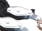 Rope Hoist Pulley System 2200LB Pulley and Tackle 81 Ratio Lifting Power Heavy Duty Pulley V1294-YM0901-3111250210911