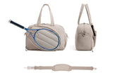 Womens Tennis Gym Bag Sports Tote Fits Two Rackets with Shoe Compartment - Camel V1308-DSZKI-142-2