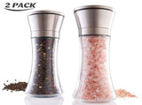 Gorgeous Salt And Pepper Grinder Set - Refillable Stainless Steel Combo Shakers With Adjustable V1366-AZ2-W-12304