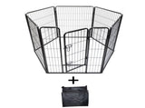 YES4PETS 6 Panels 100 cm Heavy Duty Pet Dog Cat Puppy Rabbit Exercise Playpen Fence Extension With V278-HPL100-6-DOOR-BK-COVER-6
