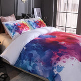 Bianco Watercolour Splash Canvas Quilt / Doona / Duvet Cover set V745-AQ041989Q3
