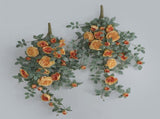 Door Head Cover Decoration Fake Rose Vine Window Landscaping Simulation 22 Head Austin Rose Wall V1294-YM0523-220325DY02-3