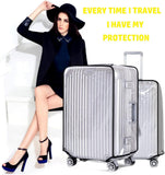 3 Pack Transparent PVC Suitcase Cover - Waterproof Luggage Protector with Velcro Closure for 20 24 V1258-DP02-BOL-733
