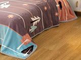 Throw Blanket Cartoon Pattern Thickened Air Conditioning Blanket for Home Bedroom Office Travel V1294-YM0716-3117220121919