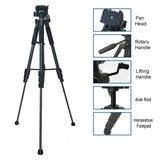 1.7m Tripod Portable Aluminum Alloy Camera Tripod Pan Head and Bag V571-0740111698269