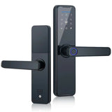 Digital Smart Door Lock Fingerprint APP Key Card Password Electronic Home Lock V201-LOCK290BL8AU