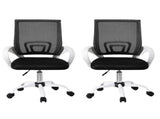 Artiss 2x Office Chair Mesh Computer Gaming Desk Chairs Work Study Mid Back OCHAIR-L-2004-WHX2
