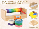 Wood Masking Tape Dispenser & Holder - Multi Roll Tape Dispenser & Cutter - 9.6" X 5.5" X 5" for V1369-AZ3-W-11647