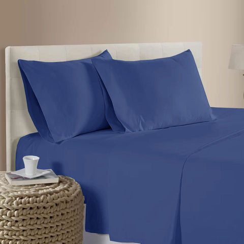 400TC Bamboo Cotton Sheet Set Blue Queen V442-ATX-SHEETS-400TCBAMBOO-BLUE-QS