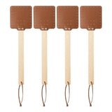 4 Pieces 17.3 Inch Fly Swatter Leather Fly Swatter Long Fly Swatter Manual Fly Swatter V1369-AZ3-W-11389