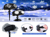 LED Snowflake Projection Owl Light, Dual Lens Dynamic Snowfall Effect for Indoor Christmas Decor and V1341-ZY-7LP4K8AM-BLACK