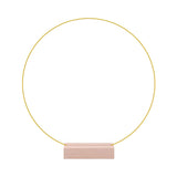 12in Metal Wreath Frame Floral Hoop Centerpiece with Wooden Stand DIY Wedding Floral Decoration V1294-YM0703-230711SM03-1