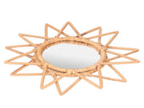 Rattan Innovative Art Decoration Makeup Mirror Retro Dressing Bathroom Wall Hanging MirrorStar V1294-YM0715-3115210268611