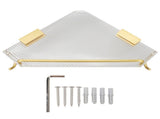 Corner Shower Caddy Space Aluminum Acrylic Wall Mounted Bathroom Shelf Storage Organizer for Toilet V1294-YM0901-3112230084412