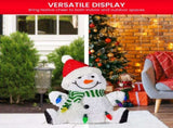 Christabelle Sitting Christmas Snowman Display with Lights - 40cm 112_MHA504