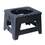 Grey Large Portable Folding Camping Toilet Stool - Capacity Emergency Potty for Car, Outdoor Travel, V888-ELOSUNG47288