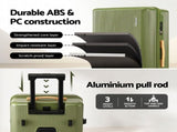 Wanderlite 28" Modern Vertical Trunk Luggage Suitcase Travel 5 Wheels Type-C TSA Olive Green LUG-ABS-TRUK02-28-GNBR