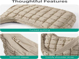 Quilted Crossbody Bag for Women, Lightweight Puffer Purse for Travel, Daily Use & Work V1258-DP02-F-8