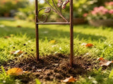 60"x11" Bronze Metal Garden Trellises, Decorative Butterfly & Bird Rustproof Trellis for Outdoor V1366-AZ2-W-14216