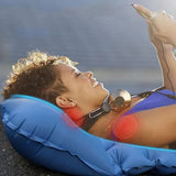 Orange Portable Outdoor Inflatable Mat - Foot-Operated Camping Sleeping Pad V888-ELOSUNG18327