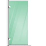100x100cm Corner Frameless Shower Screen Chrome U-Brackets with SS Hinges for Contemporary V63-935061