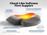 Livemor 2-in-1 Neck Massager Pillow with Heat, Memory Foam Cervical Support for Relief, 3-Speed NECK-MASSAGER-PL01-GY