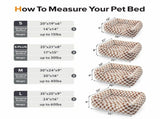 Dog Beds -Cute Cat Beds for Indoor Cats Calming Pet Beds, Rectangle Orthopedic Cuddle Puppy Bed with V1107-136-22944-BRN-M