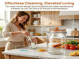 2 Pack Glass Fermentation Jars 1.5 Lite, Mason Jars for Pickling Kimchi Sauerkraut V1366-AZ2-W-18247