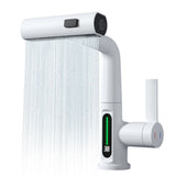 Kitchen Faucet with Pull Down Sprayer LED Temperature Display Adjustable Height and 360 Degrees V1294-YM0901-H47540W-EU