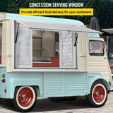 Concession Window, 91.4 x 91.4 cm Aluminum Alloy Food Truck Service Window with 4 Horizontal Sliding V952-SCFWCKYCB3636D0ENV0