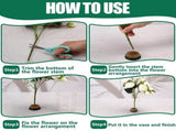 8 Pcs Flower Frogs Round Brass Flower Holder Japanese Ikebana Vase Floral Frogs Flower Arranger V1366-AZ2-W-16227
