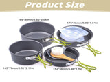 JWDX Cooking Utensils Clearance, Outdoor Camping Set Pot Cookware Picnic Pot Set Portable Alumina V1189-LWWAL-20260325-01995