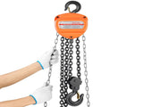 Hand Chain Hoist, 3 Ton Capacity, Manual Chain Block with Upgrade G80 Galvanized Chain, 6 m Lifting V952-SJSLHL3T20FTM28SX001V0
