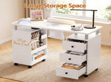 Artiss Manicure Table Nail Desk with Built-in Dust Collector Beauty Salon Station Drawers Shelves FUR-AD-MANICURE-2MOD-WH-AB