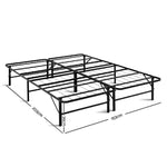 Artiss Folding Bed Frame Metal Base - Queen FOLD-D-QUEEN-BK