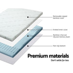 Giselle Bedding Memory Foam Mattress Topper 7-Zone 8cm Queen MATTRESS-TOP-7Z-8-BL-Q