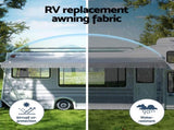 Weisshorn 12ft Caravan Awning Fabric & Privacy Screen RV Roll Out Sun Shade 3.4M AWN-CV-34-GY