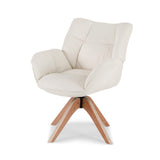 Artiss Swivel Chair Armchair Nursing Velvet White UPHO-H-ARM02-SWL-WH