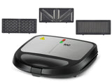 RAF R.214 Multi-functional Breakfast Maker 750W Double Sided Grill, 3 Interchangeable Plates for V1188-MS-710-105