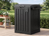 Gardeon Outdoor Trash Cans Polypropylene Patio Hideaway Bin 110L Black OTC-110L-BK
