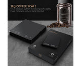 Digital Coffee Scale with Timer LED Screen Espresso Scale Built-in Battery 3kg Max.Weighing 0.1g V1263-JX-2490