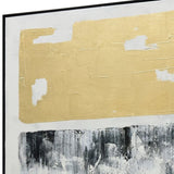 120X120cm Tonal Trilogy Black Framed Hand Painted Canvas Wall Art V411-SOK-HMTWF-12693G