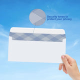 10 Security Self-Seal Tinted Envelopes for Privacy & Business, Peel and Seal, Windowless, 4-1/8 x V1369-AZ3-W-16290