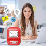 Portable Inkless Thermal Label Printer with Bluetooth Connectivity, Compatible with 12-58mm Paper V1341-ZY-XY8EF32T-BLACK