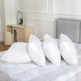 100 Percent Cotton Pillow Cover with 800g Poly Fill, Hypoallergenic, Antibacterial, and Cooling V196-P400_K