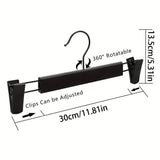 20pcs Super Anti-Slip Pants Hangers with Clips, Thickened Plastic Dual-Use Skirt/Pants Hangers, V1232-KJ20PCS001