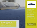 5m Blue Carpet Tiles Set Commercial & Domestic Flooring for Office, Retail, Home V63-953001