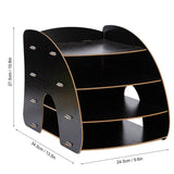 ArC shaped Multiple Layer A4 Magazine Book File Stand Organizer Office Home Desk Storage Box 2 V1294-YM0901-JY26795-02
